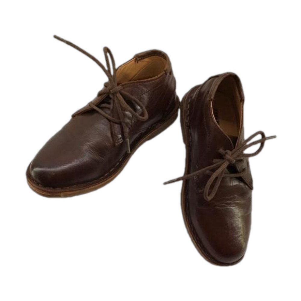 KENNETH COLE NEW YORK Real Deal Crazy Horse Brown Leather Chukka Boots—Boys 11
